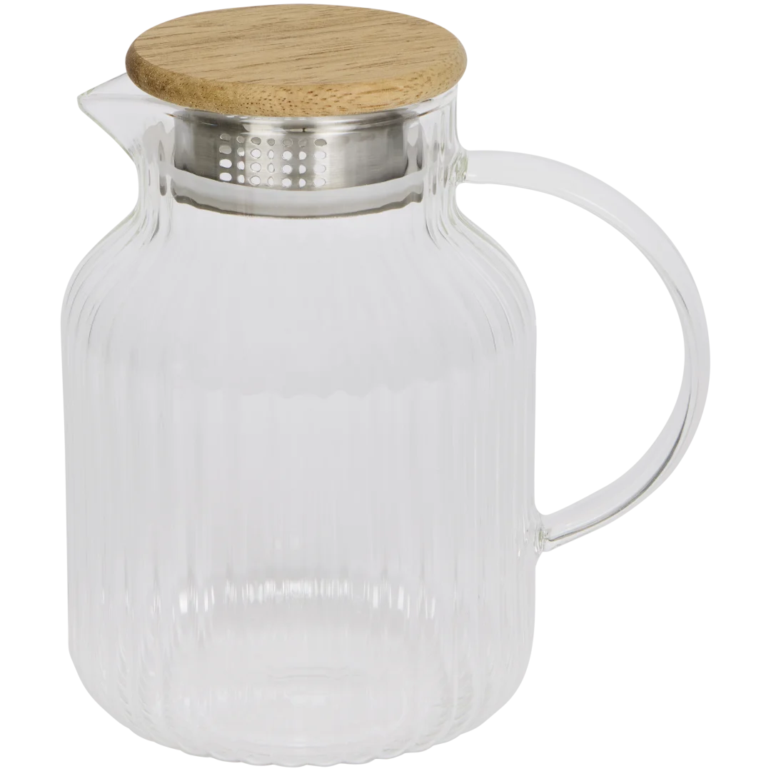 Glazen theepot met filter