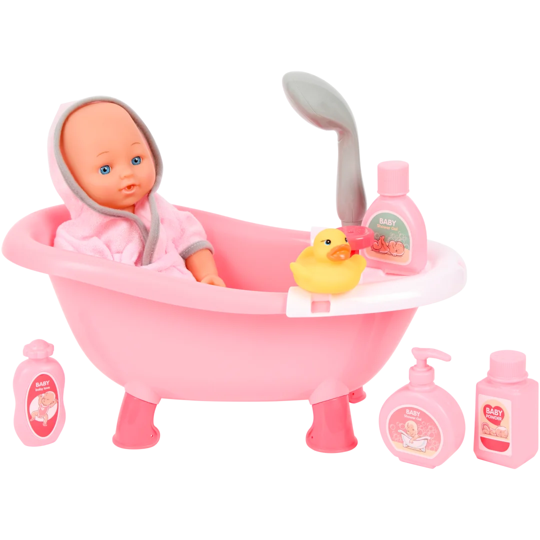Lalka-niemowlę z wanną i prysznicem Dolly Star