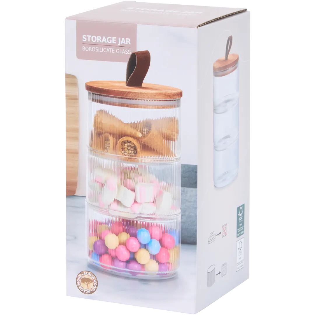 Frascos de armazenamento empilháveis 3