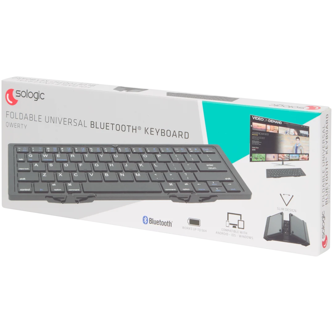 Bezprzewodowa składana klawiatura Sologic QWERTY