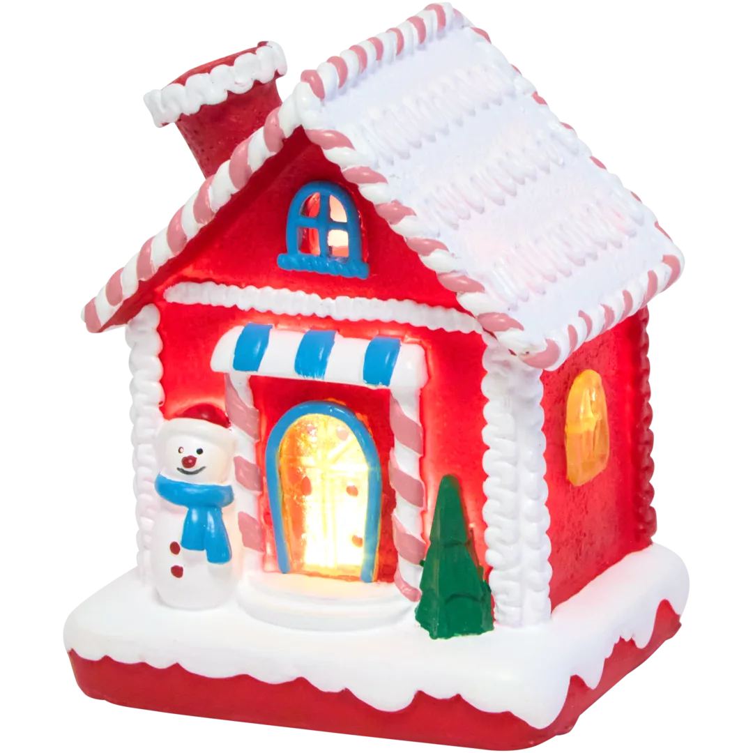 Casa di Natale con luci LED