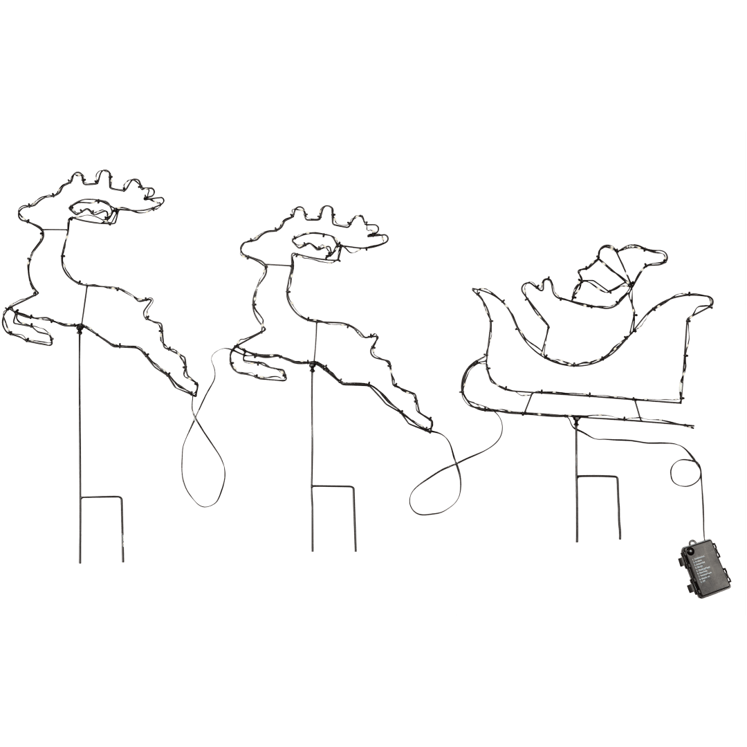 Wtyczka LED z saniami i reniferami 2