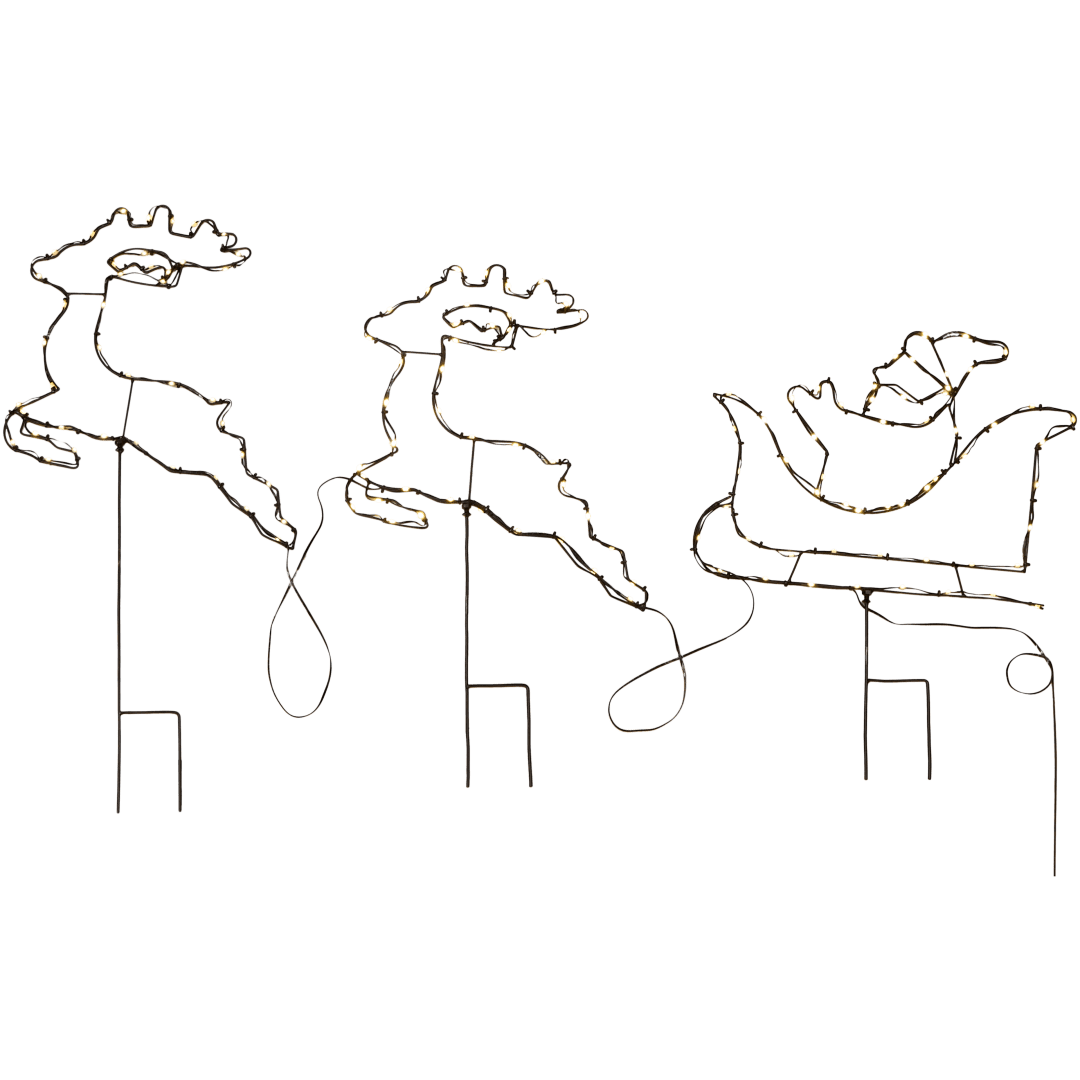 Wtyczka LED z saniami i reniferami 1