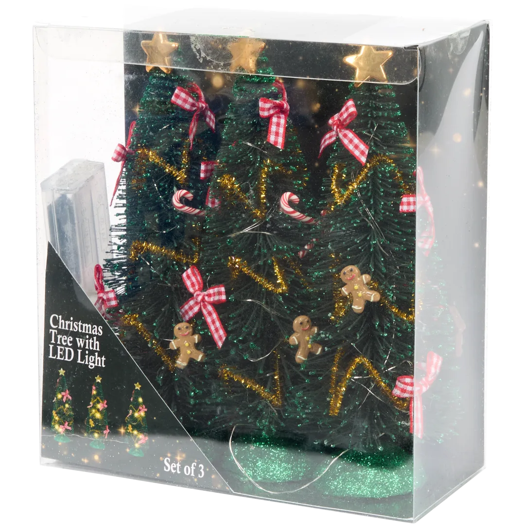 Mini-sapins de Noël LED