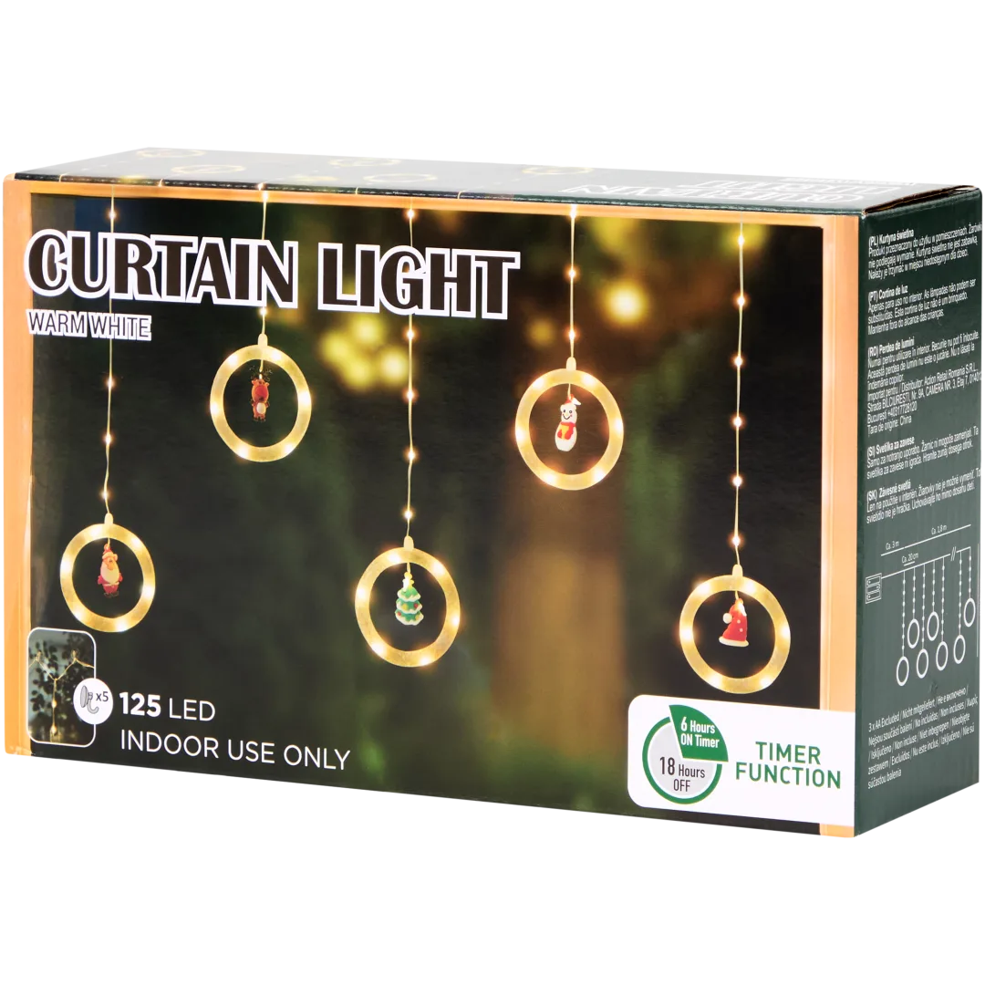 Tenda luminosa con figure