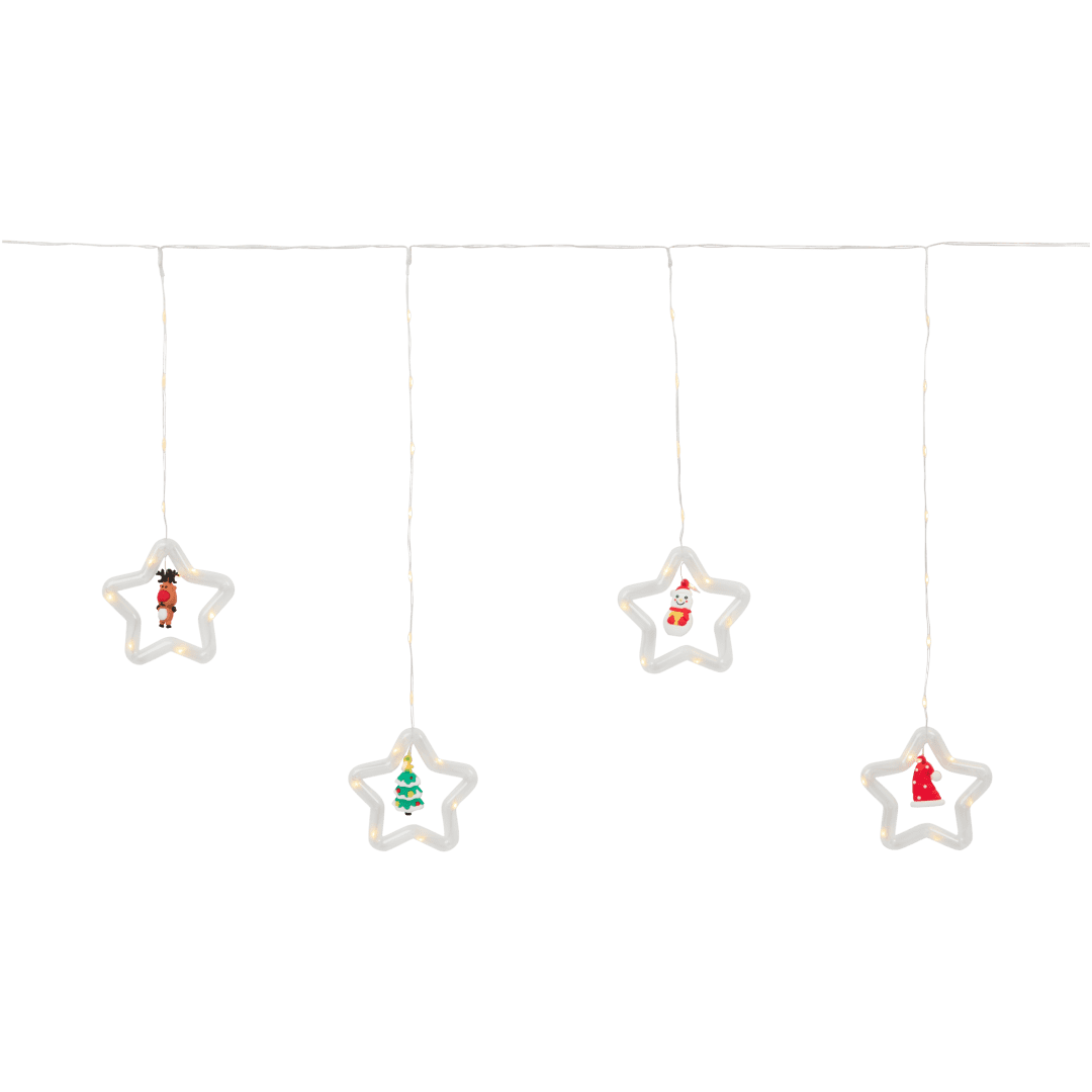 Tenda luminosa con figure