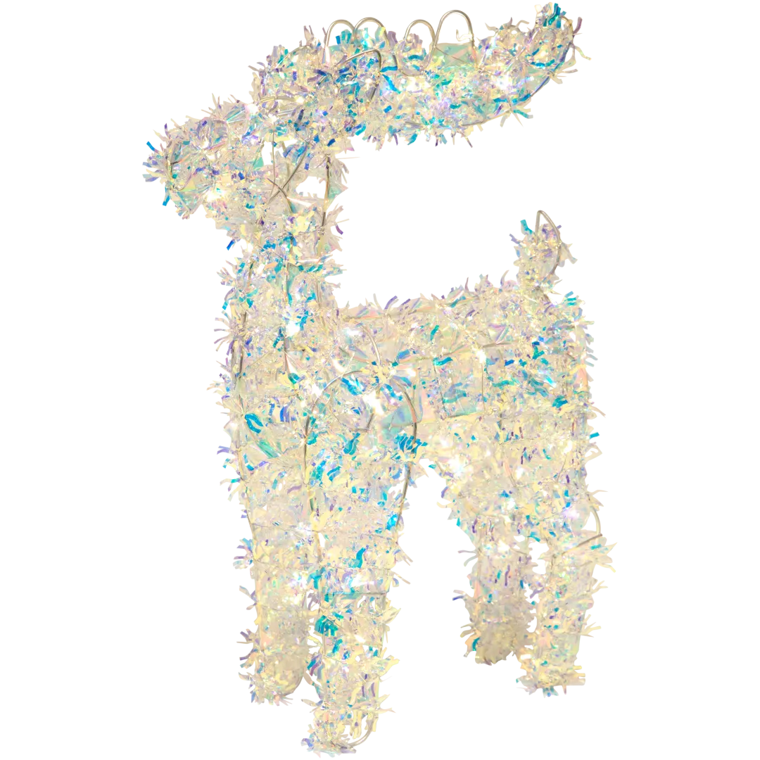 Sob z trblietavého pozlátka s LED