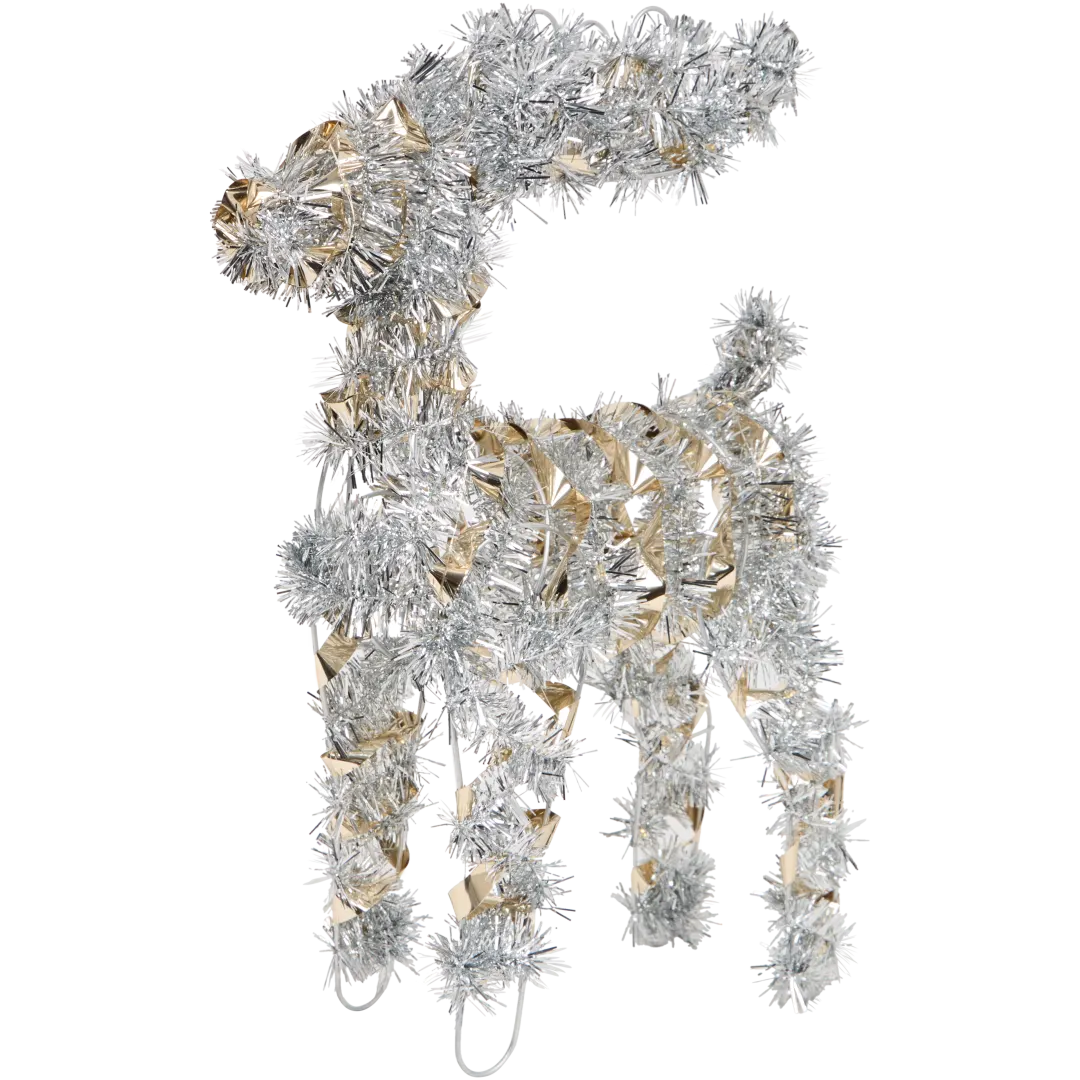 Sob z trblietavého pozlátka s LED