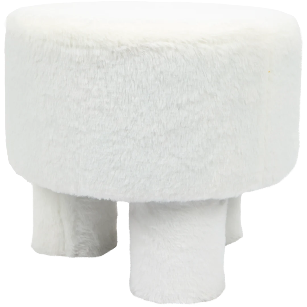 Poef van imitatiebont 2