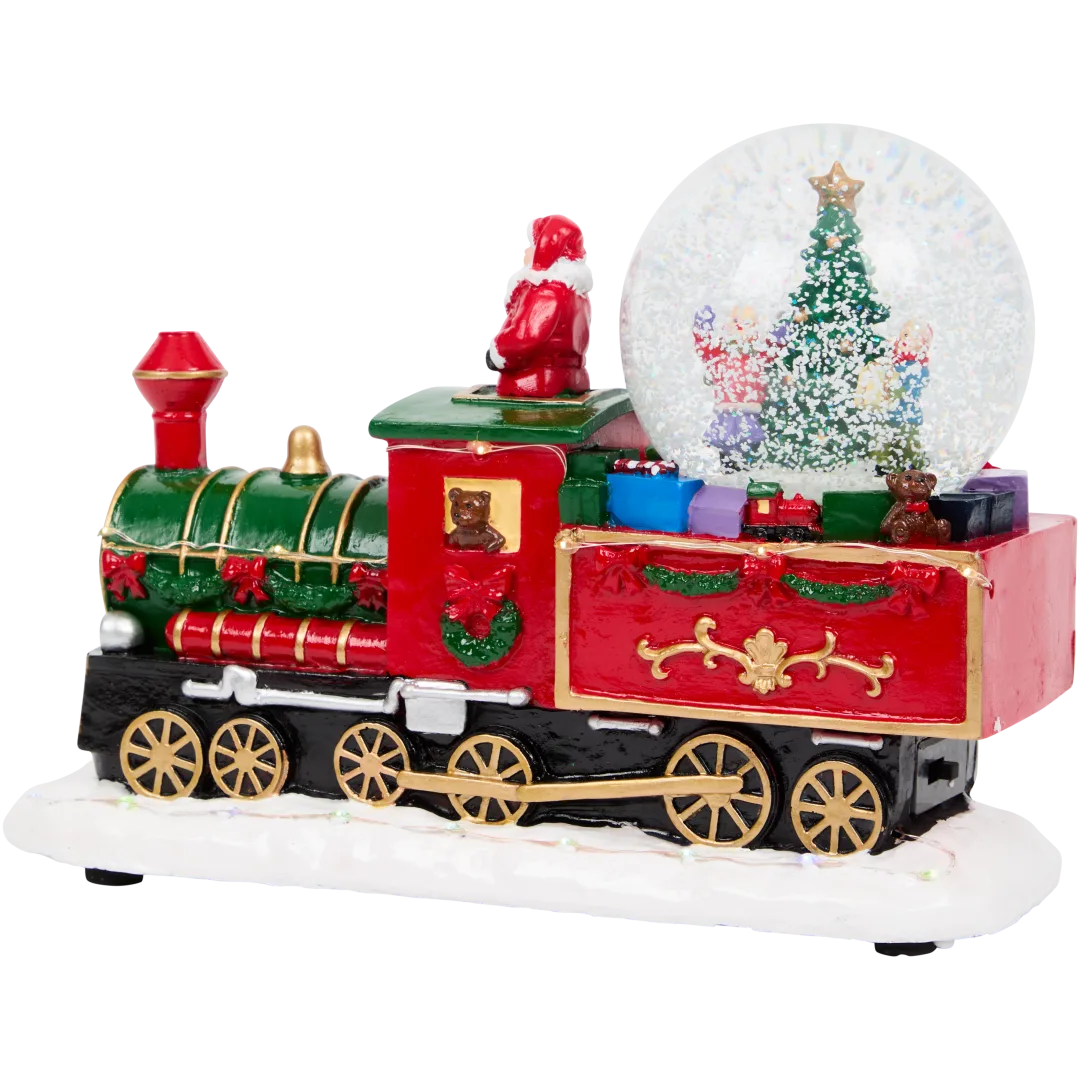 Trenino con palla di neve e luce a LED Magic Village