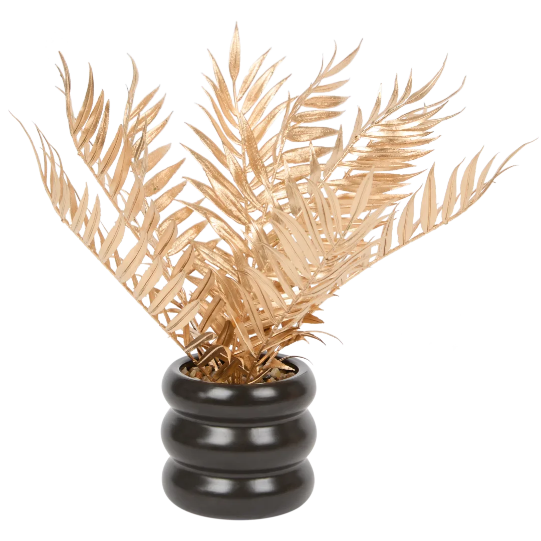 Plante artificielle dorée en pot 3