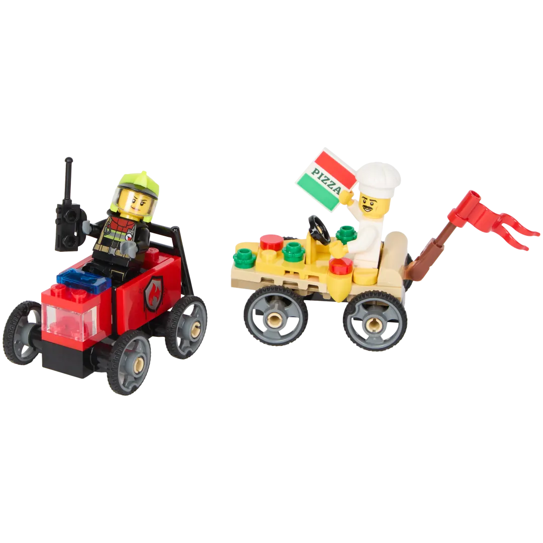 LEGO City Pizza-Lieferwagen und Feuerwehrauto 2