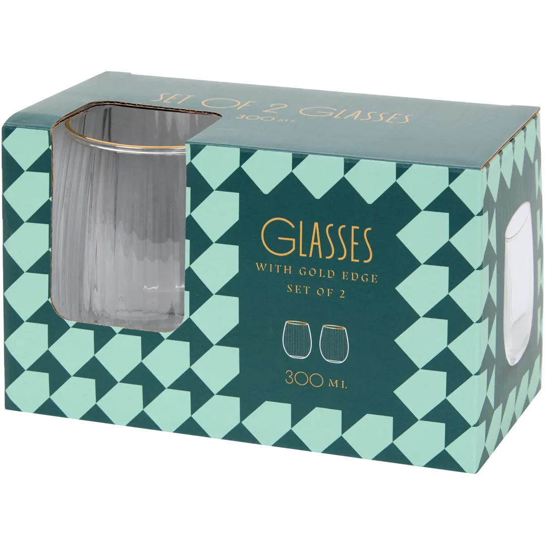 Trinkgläser mit Goldrand