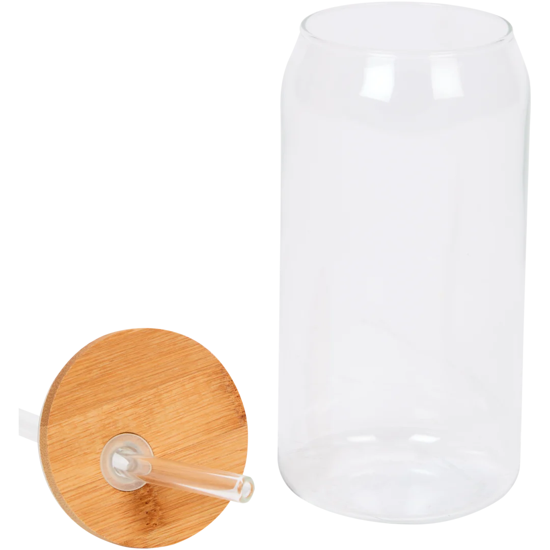 Copo com tampa de bambu