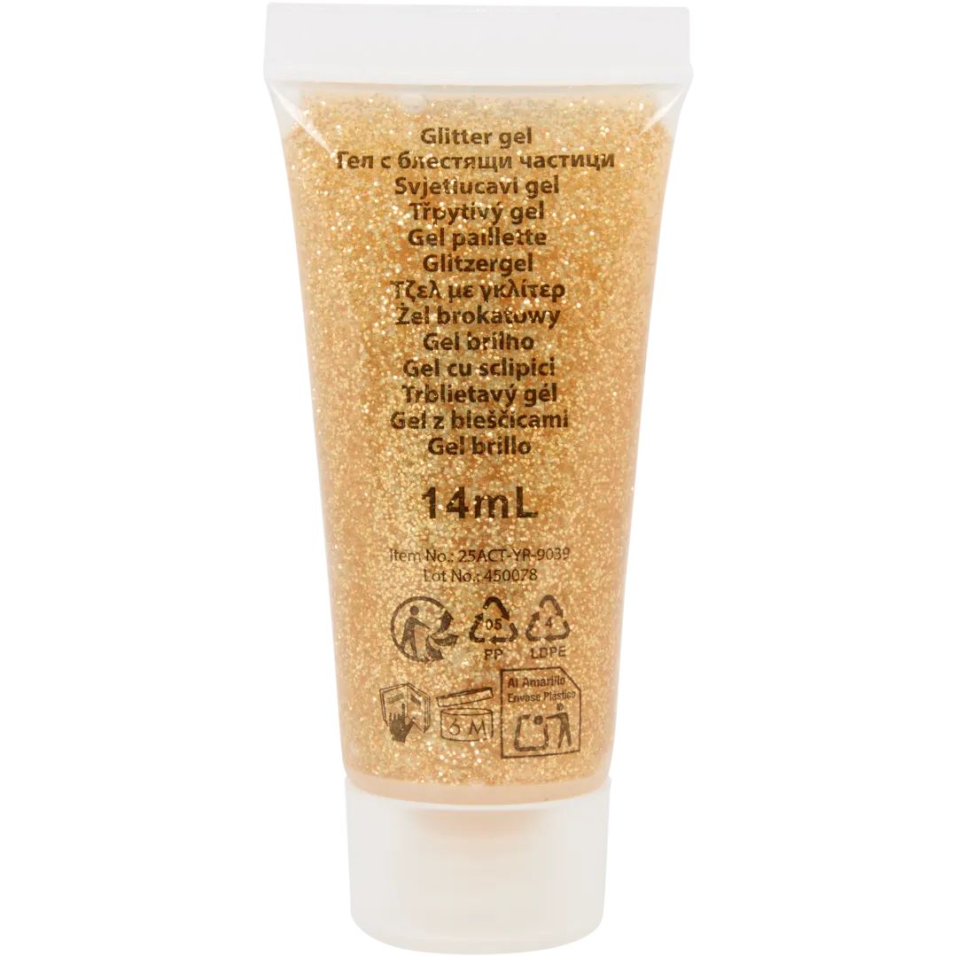 Żel z brokatem do ciała i twarzy.