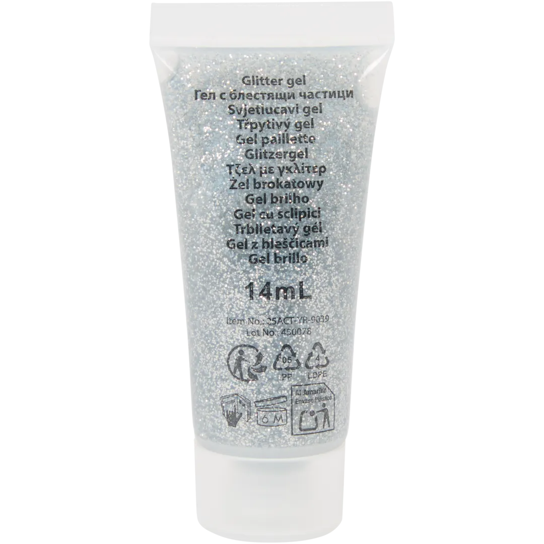 Żel z brokatem do ciała i twarzy.