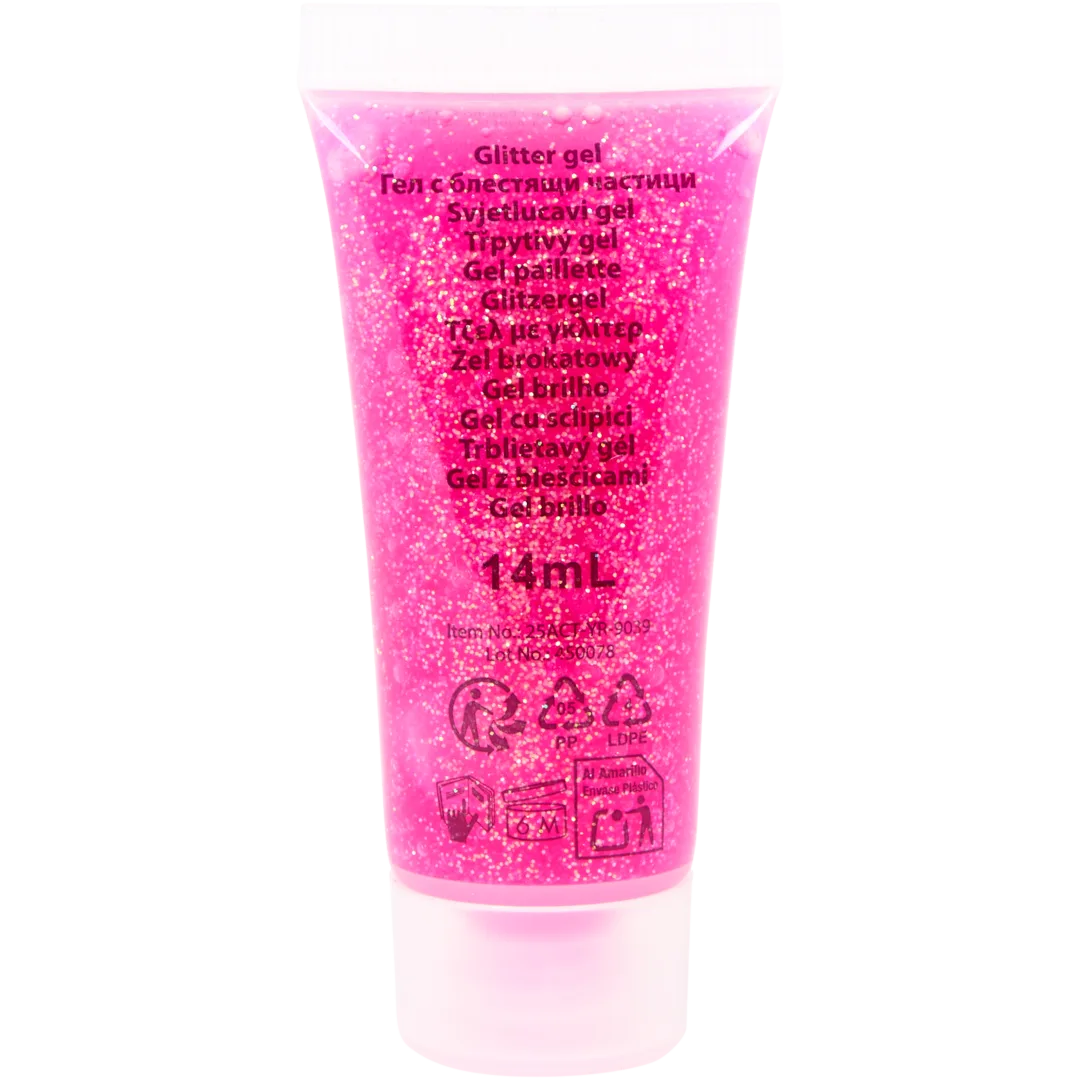 Żel z brokatem do ciała i twarzy.