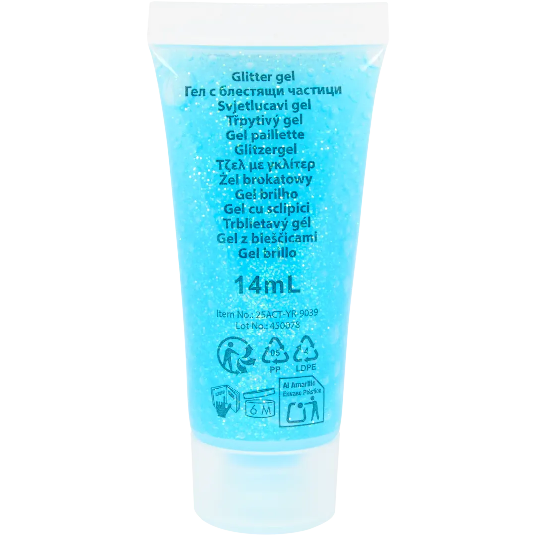 Żel z brokatem do ciała i twarzy.