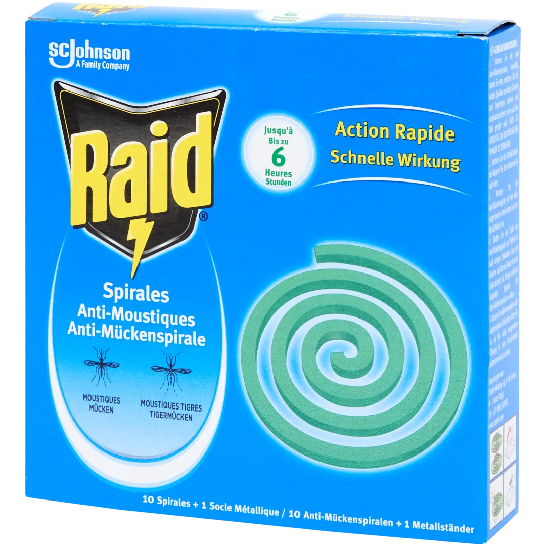 Spirales anti-moustiques Raid
