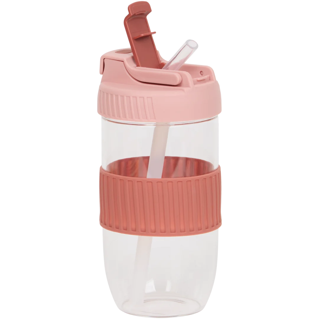 Trinkflasche mit Trinkhalm 1