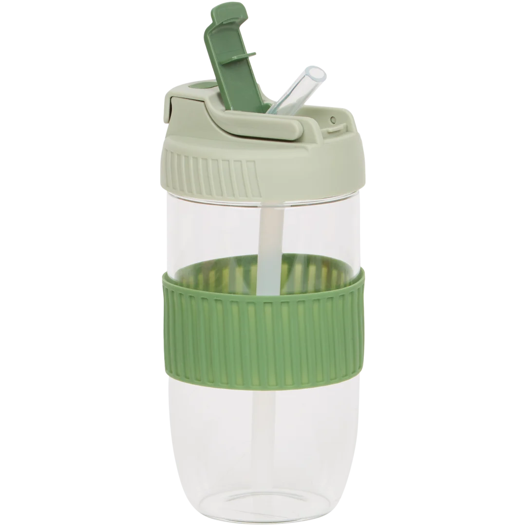 Trinkflasche mit Trinkhalm 4