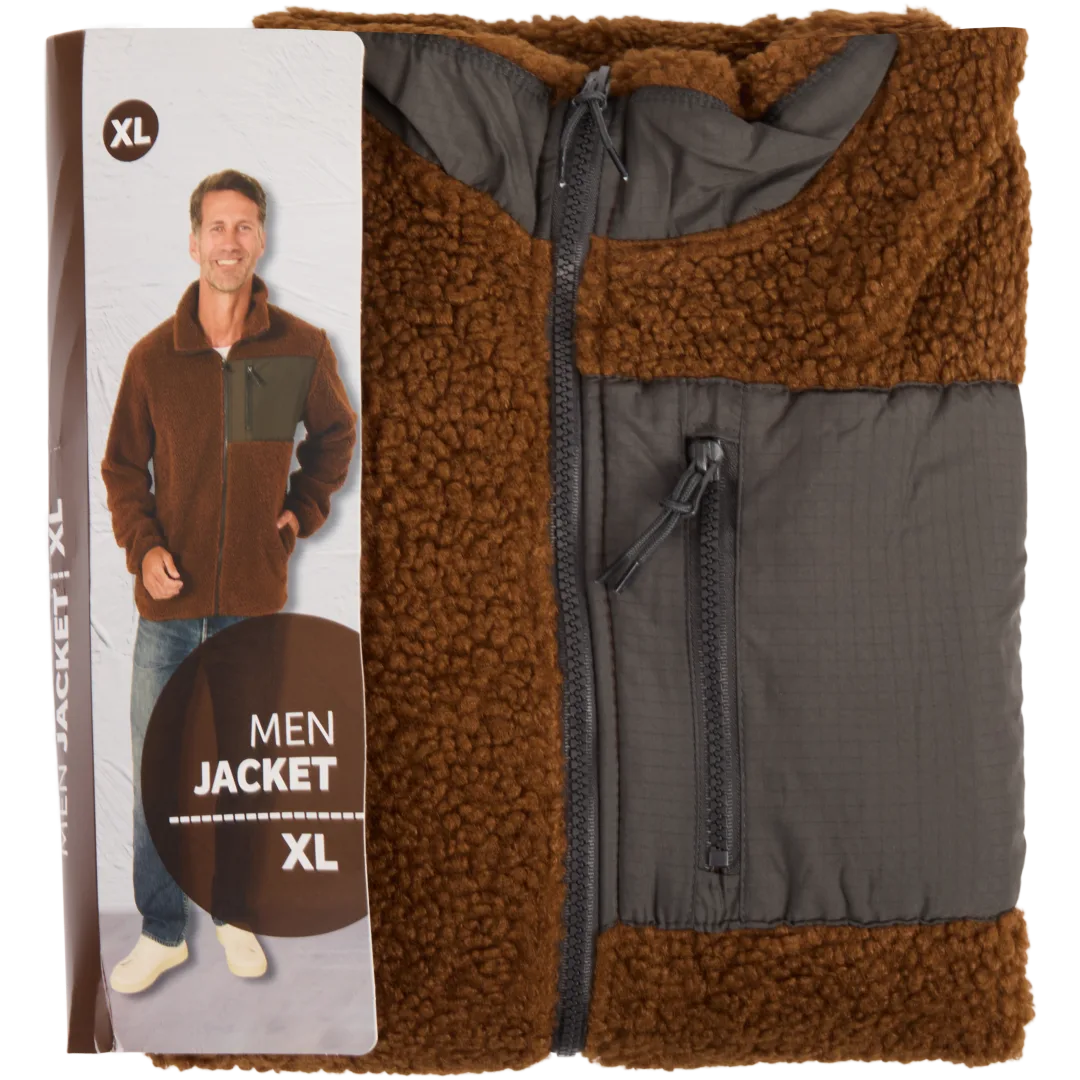 Veste Polaire Homme En Peluche Teddy - Avec Capuche Et Fermeture Éclair - Chaud Et Doux - Tailles S à 3XL