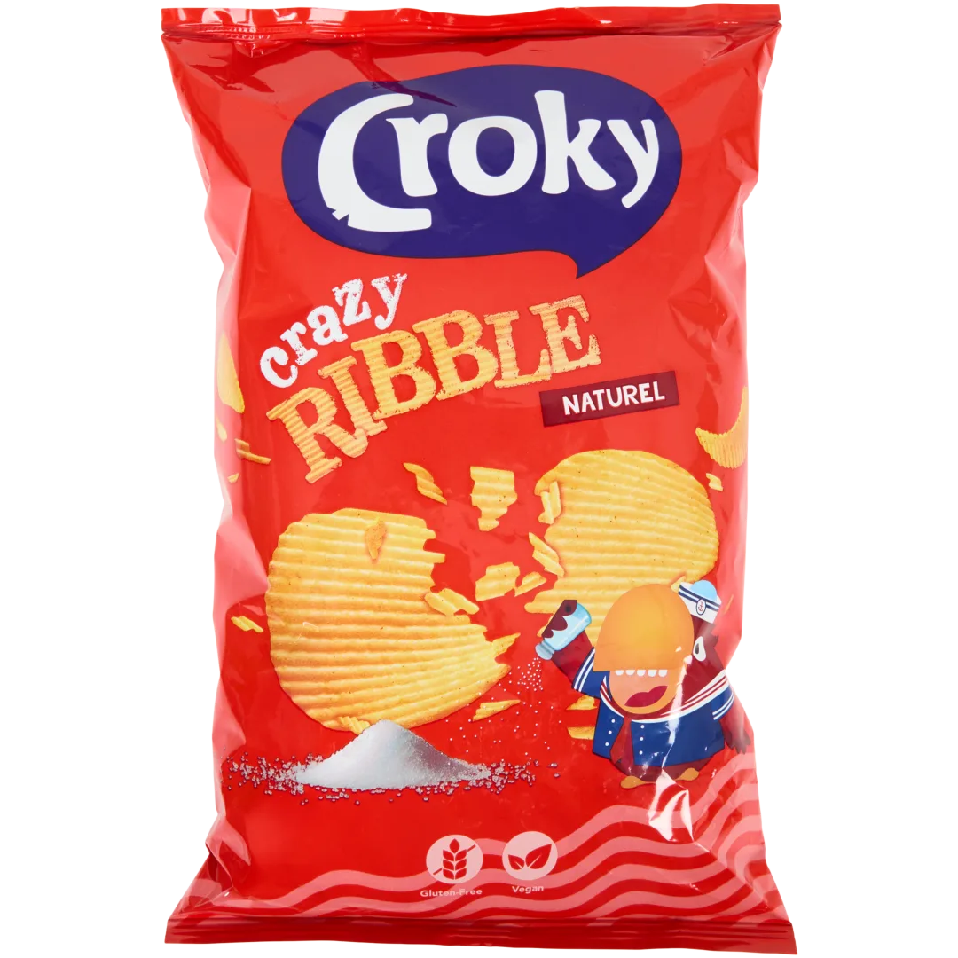 Croky Crazy Ribble Naturel
