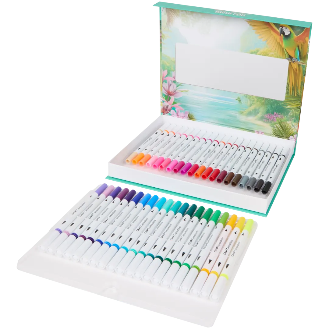 Fineliner en brushpennen-set 1