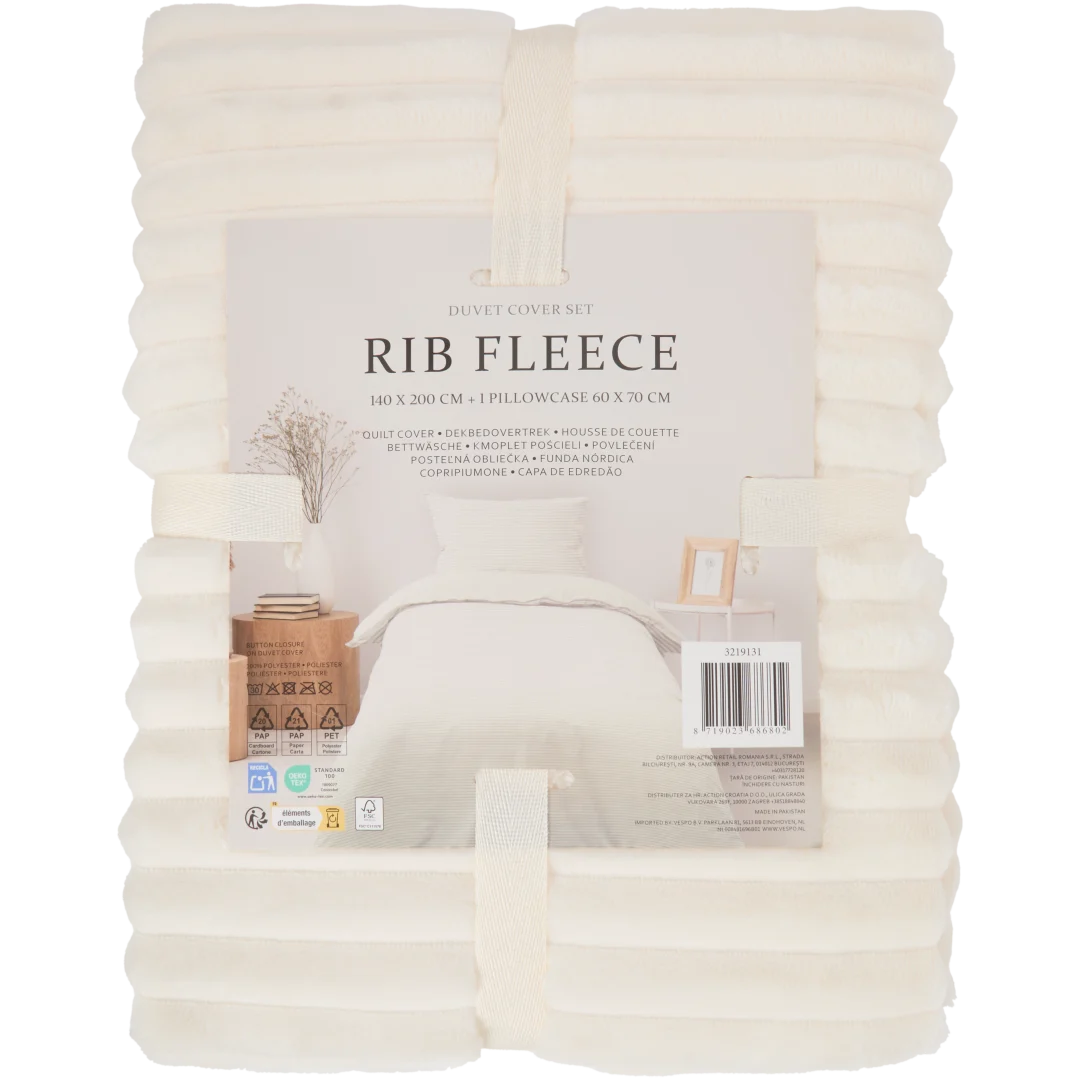 Housse de couette et taie en polaire 4
