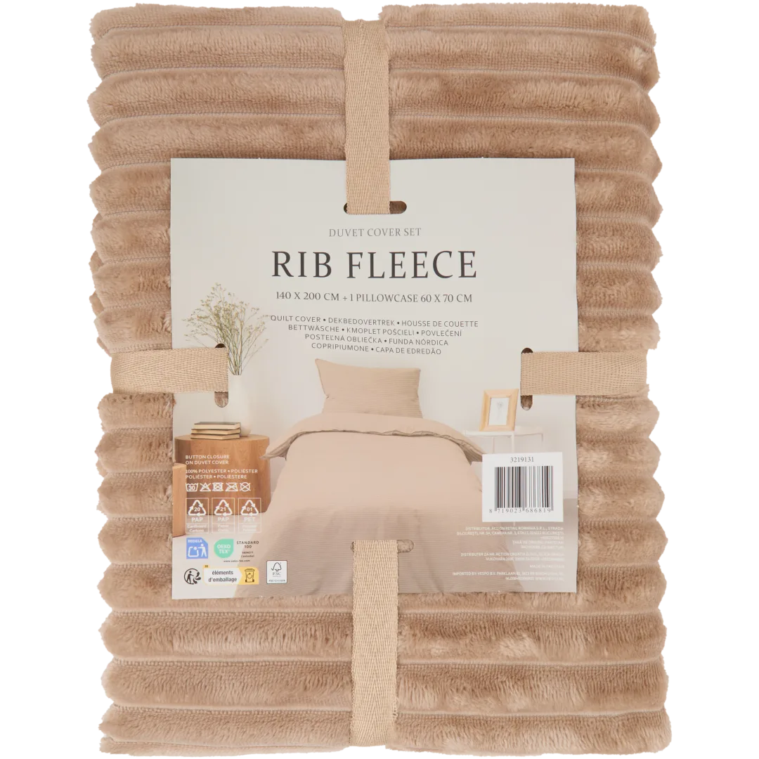 Housse de couette et taie en polaire 1