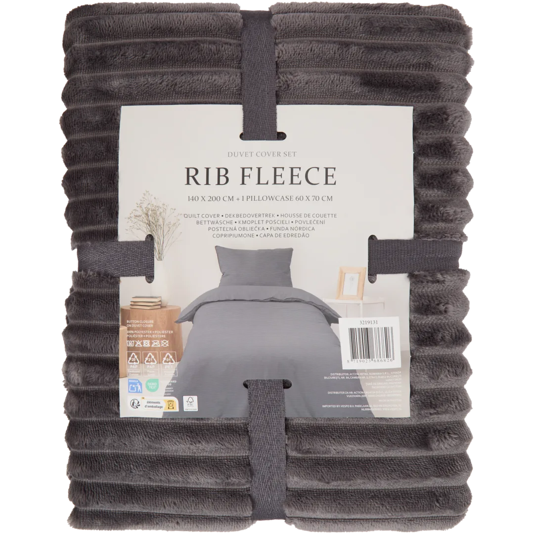 Housse de couette et taie en polaire 5