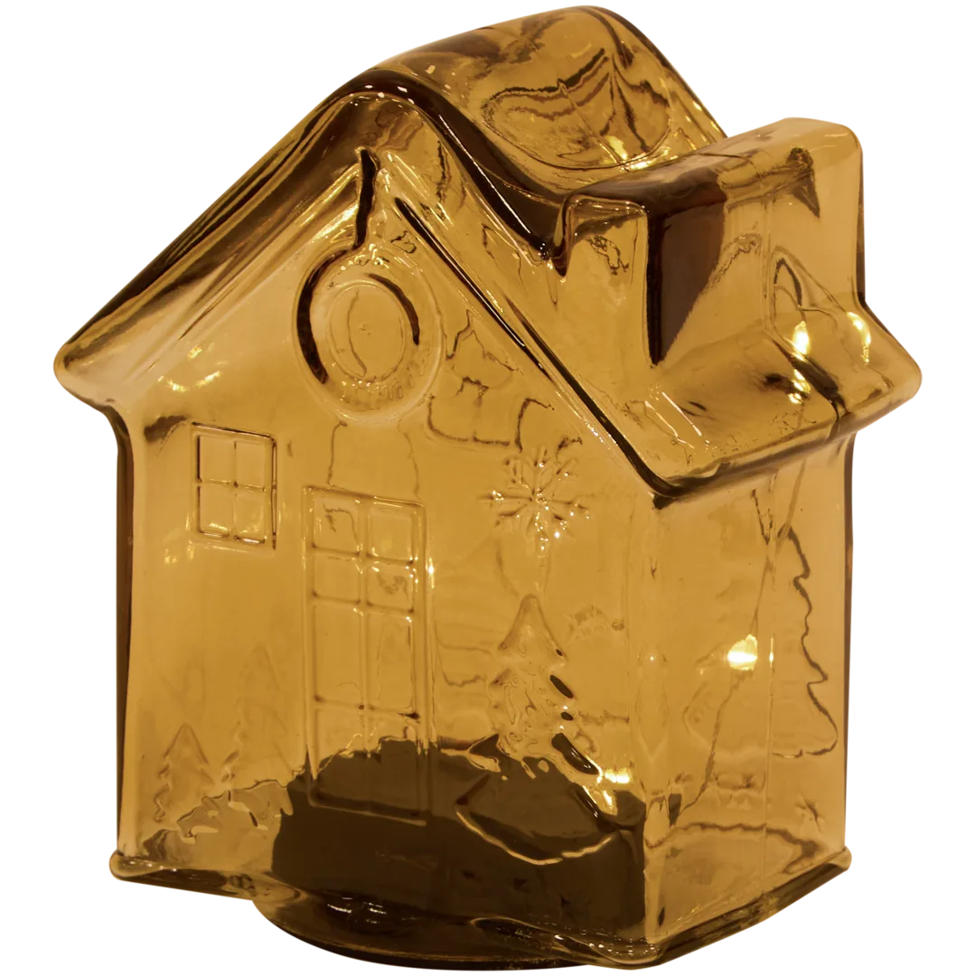 Maison de Noël en verre LED 4