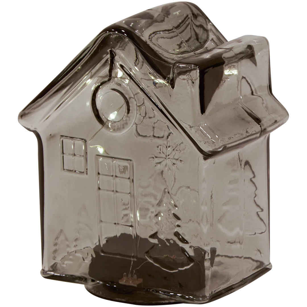 Maison de Noël en verre LED 3