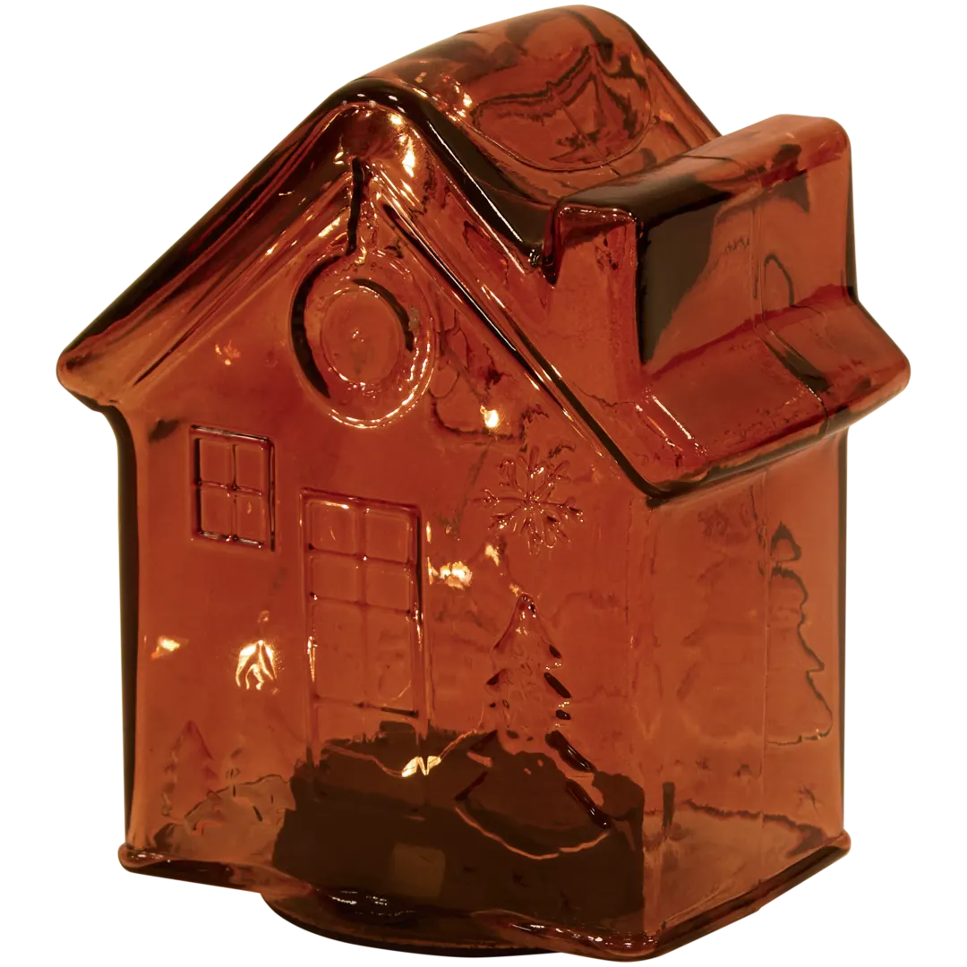 Maison de Noël en verre LED 2