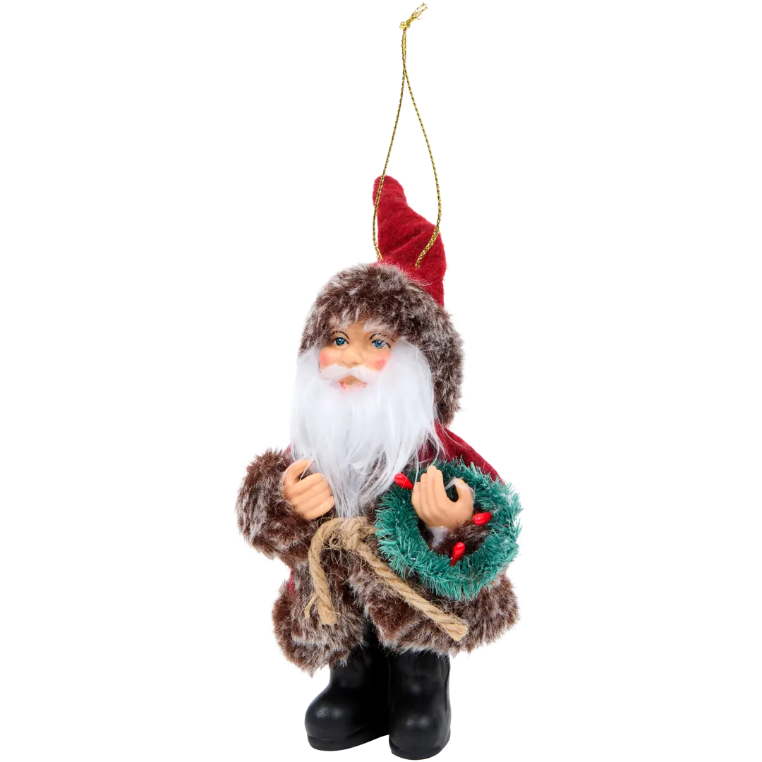 Decorațiune Moș Crăciun cu agățătoare