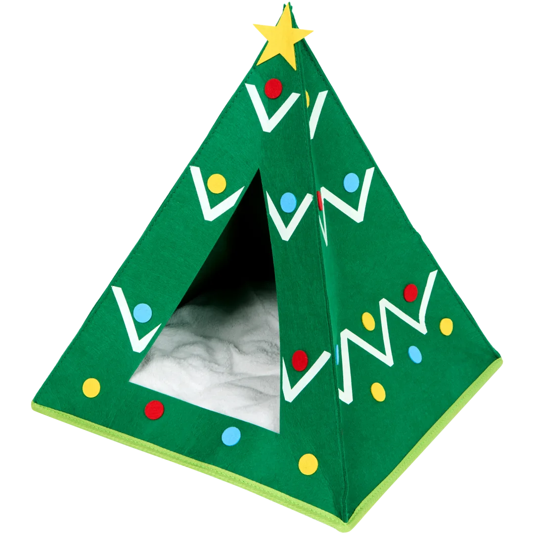 Tenda per gatti a forma di albero di Natale