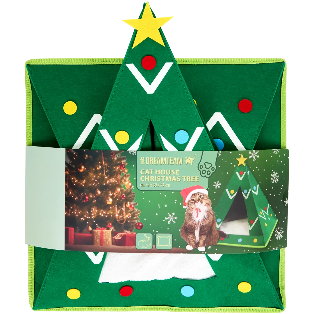 Tenda per gatti a forma di albero di Natale