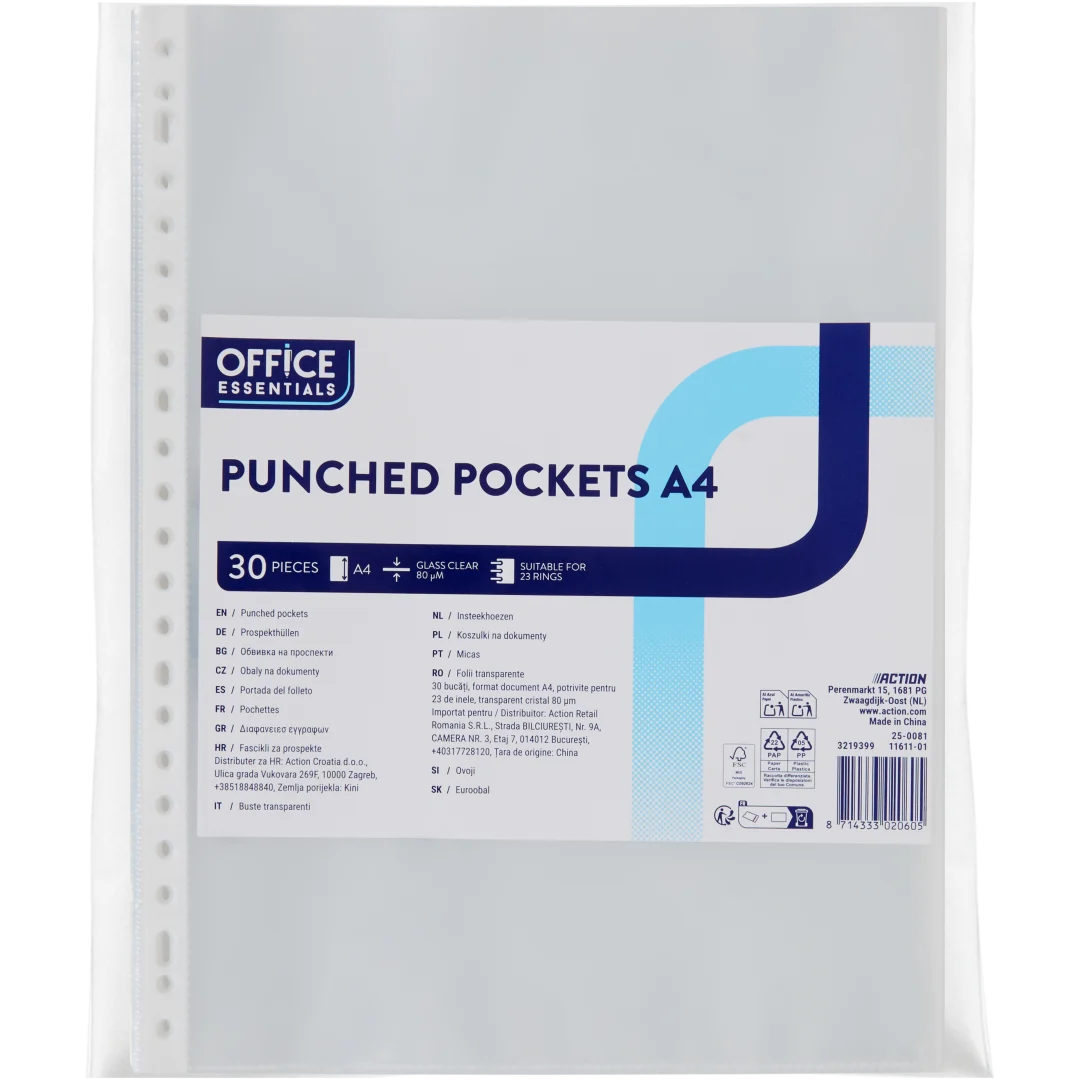 Pochettes A4 Office Essentials