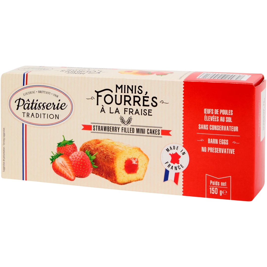 Patisseries Gourmandes minicakes Aardbei 1