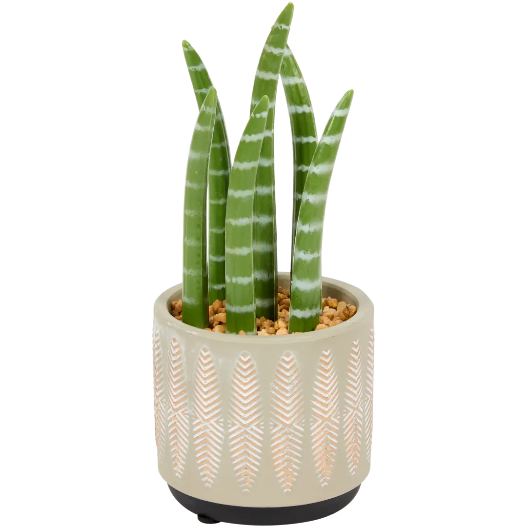 Sansevieria artificial en maceta The Hamptons Collections HOME