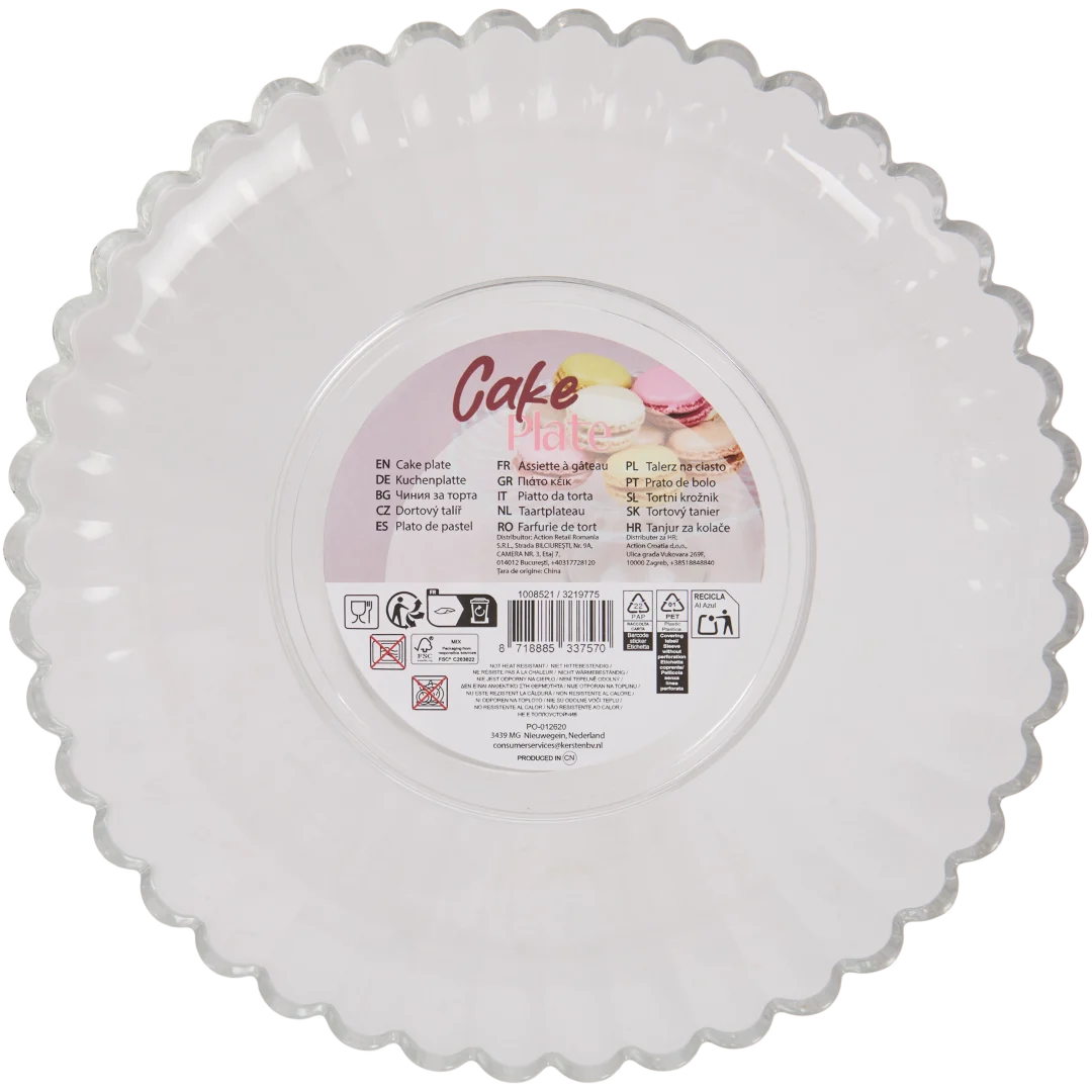 Plateau à gâteau en verre 2