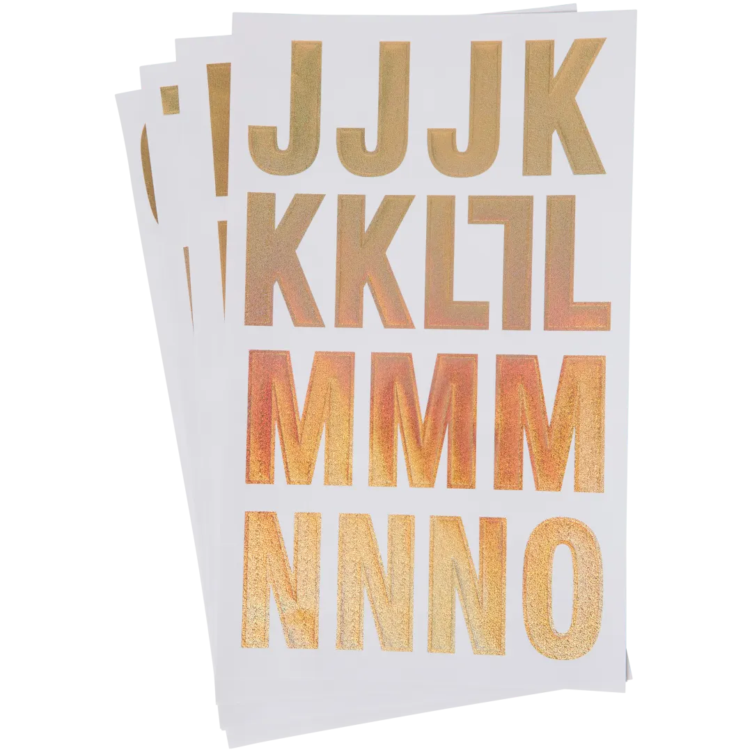 Autocollants alphabet holographiques Craft Universe