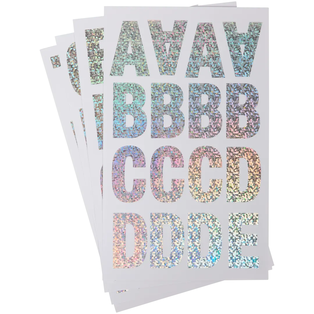 Autocollants alphabet holographiques Craft Universe