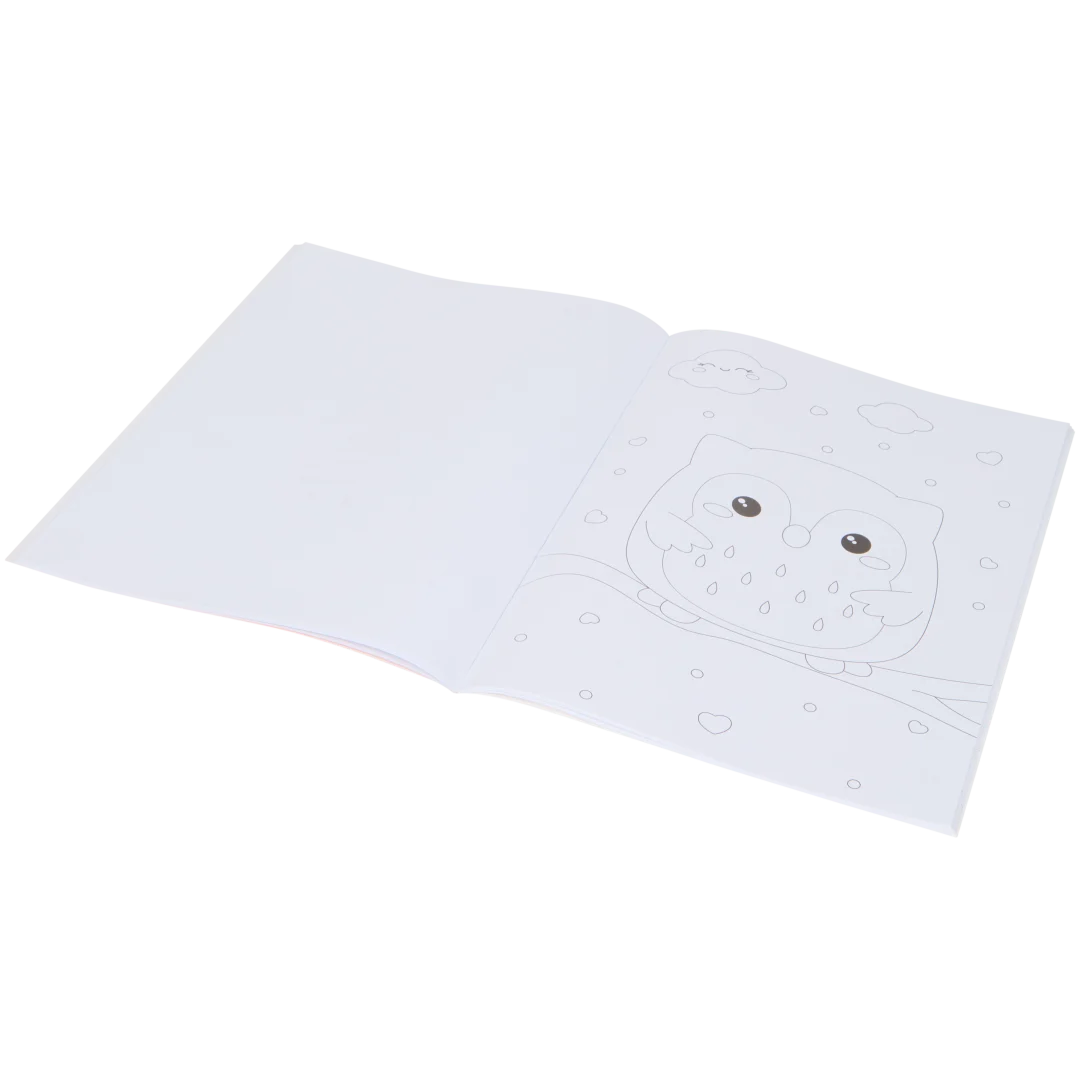 Carte de colorat kawaii cu autocolante