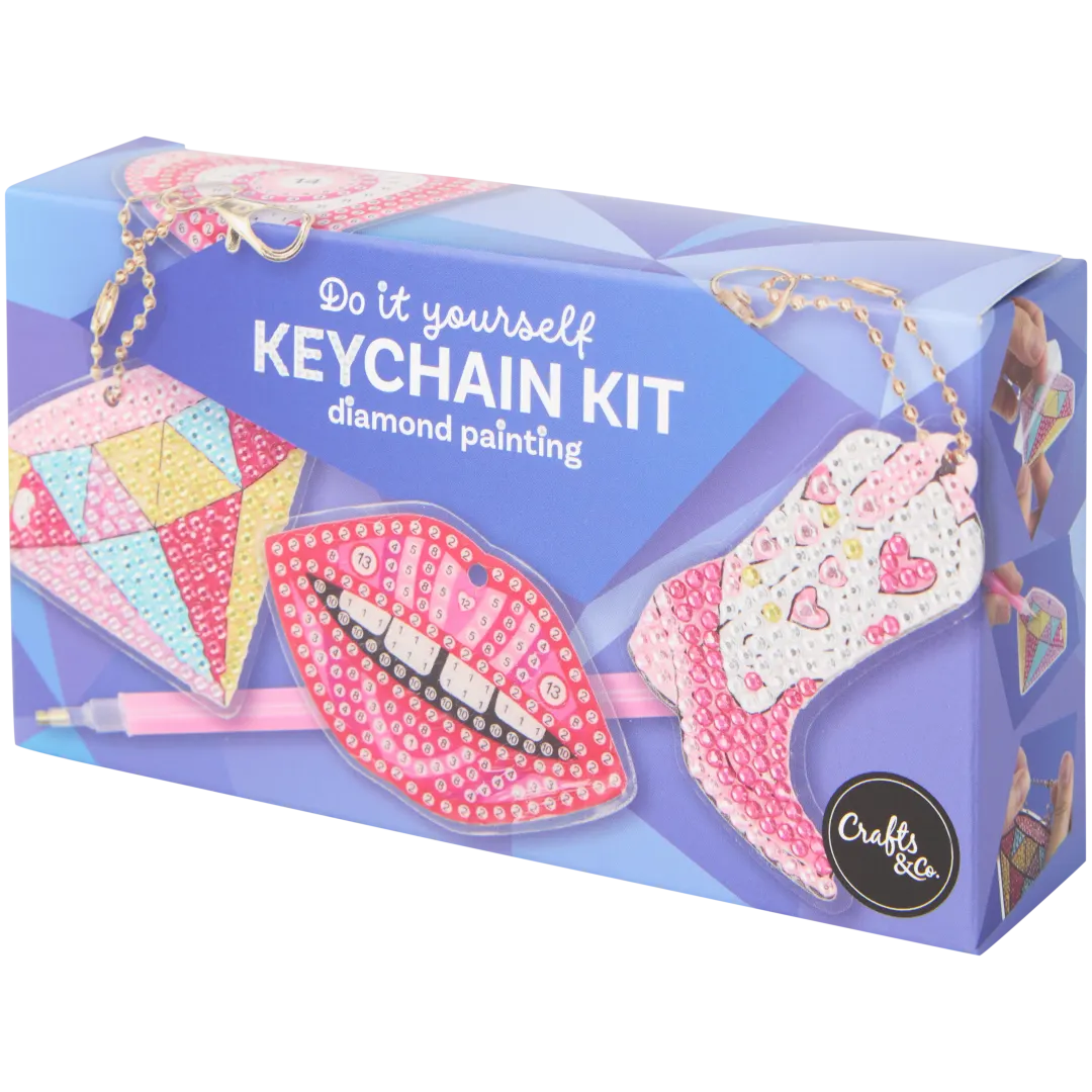 Crafts & Co komplet privjesaka za ključeve sa slikom od perlica