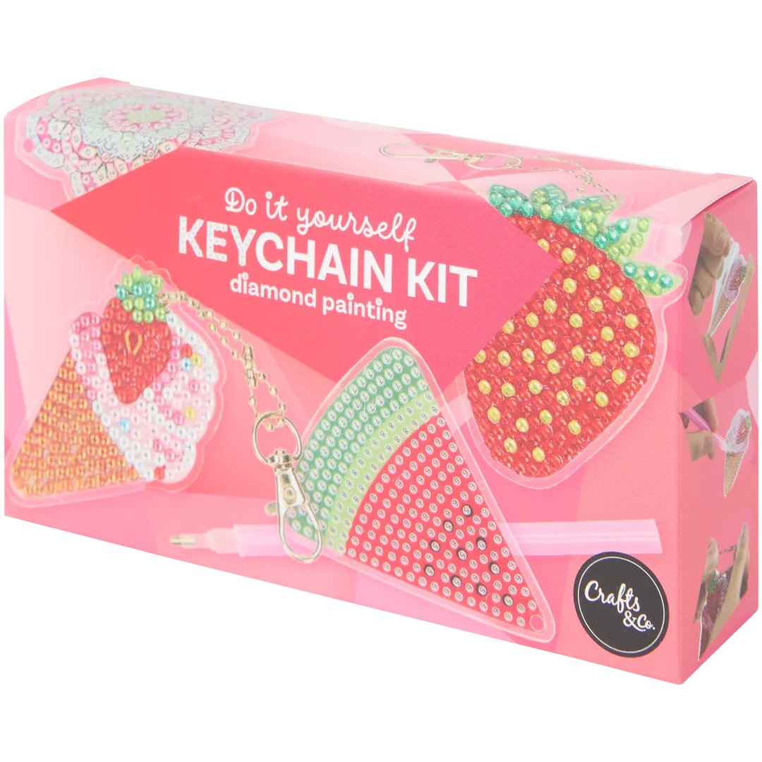 Crafts & Co komplet privjesaka za ključeve sa slikom od perlica