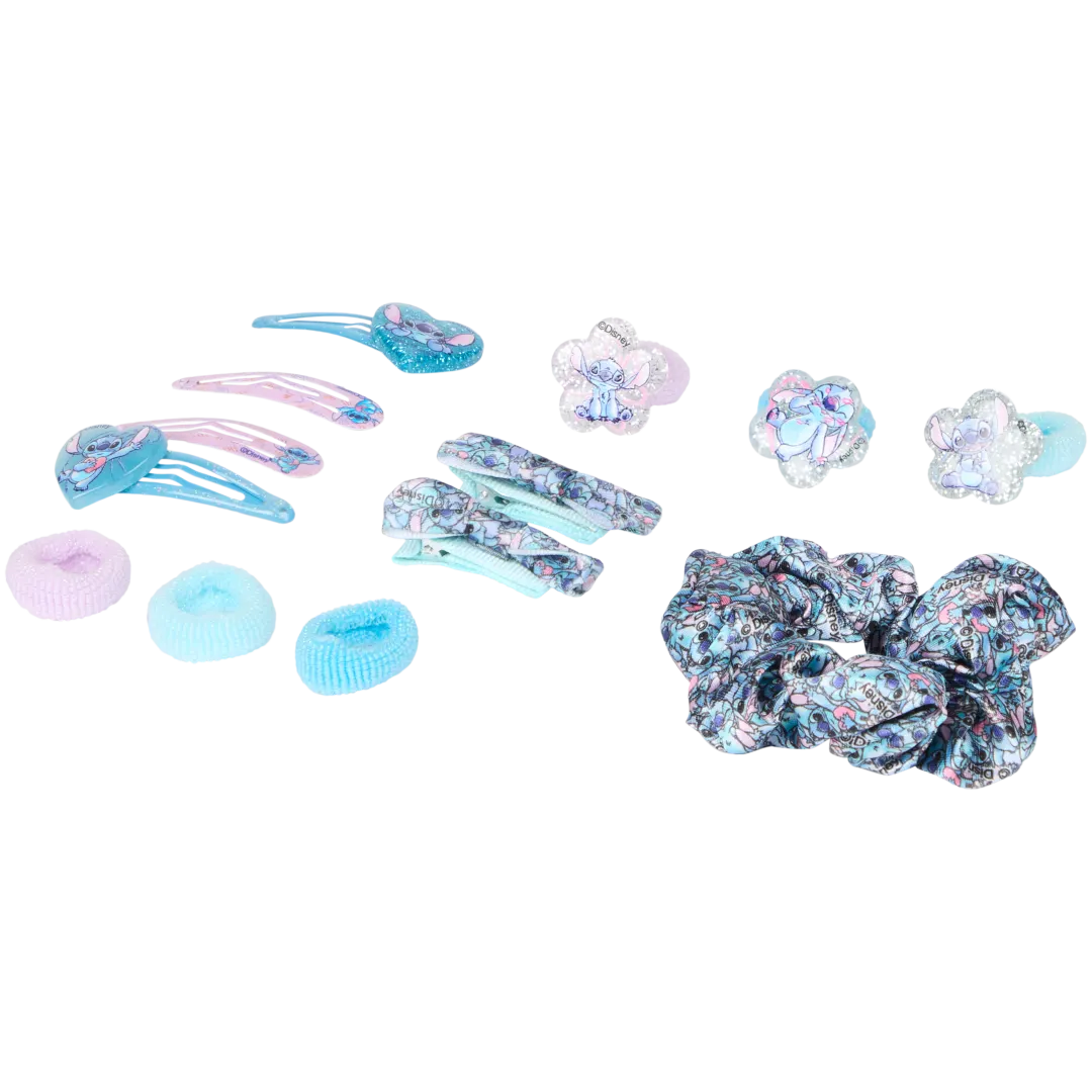 Bolsa con accesorios para el cabello