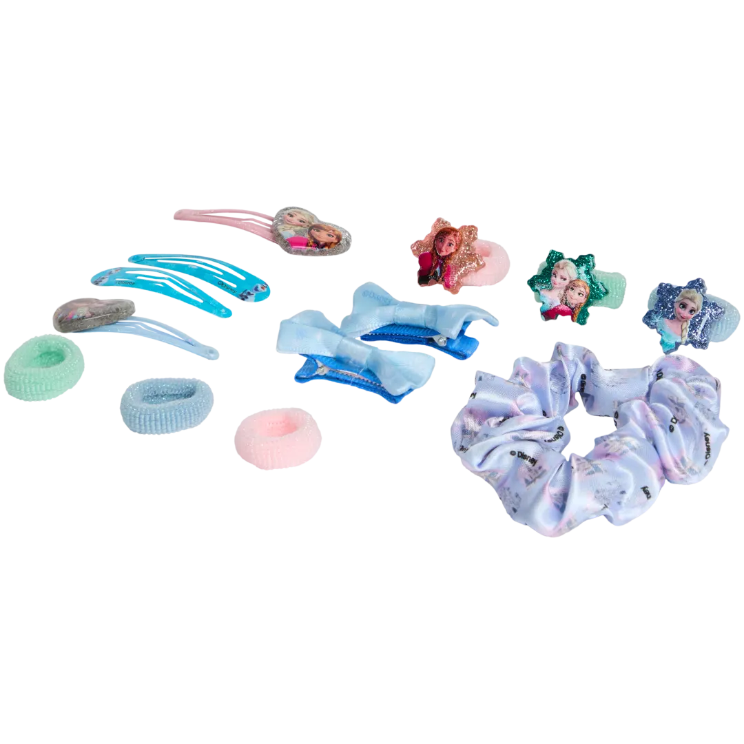 Bolsa con accesorios para el cabello