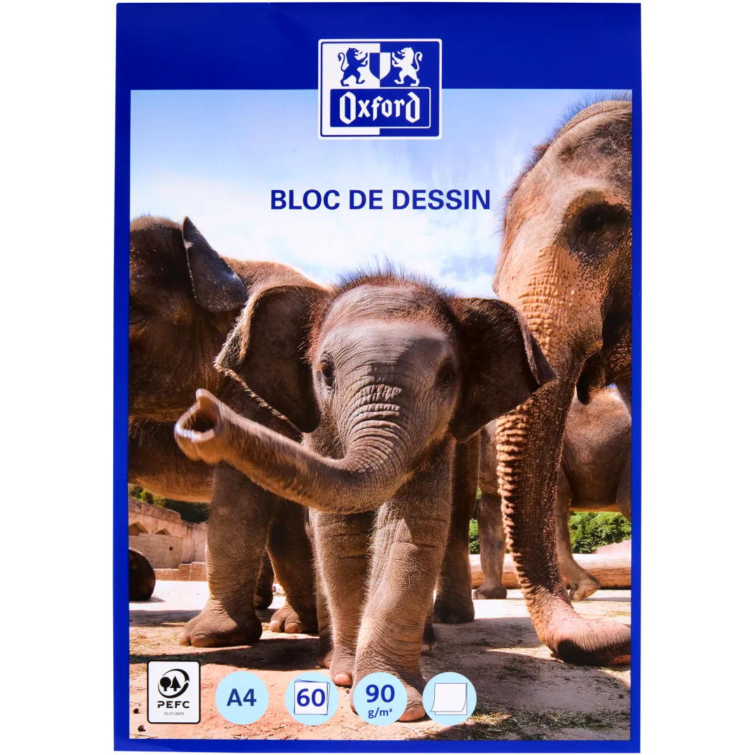 Bloc de papier dessin A4 Oxford