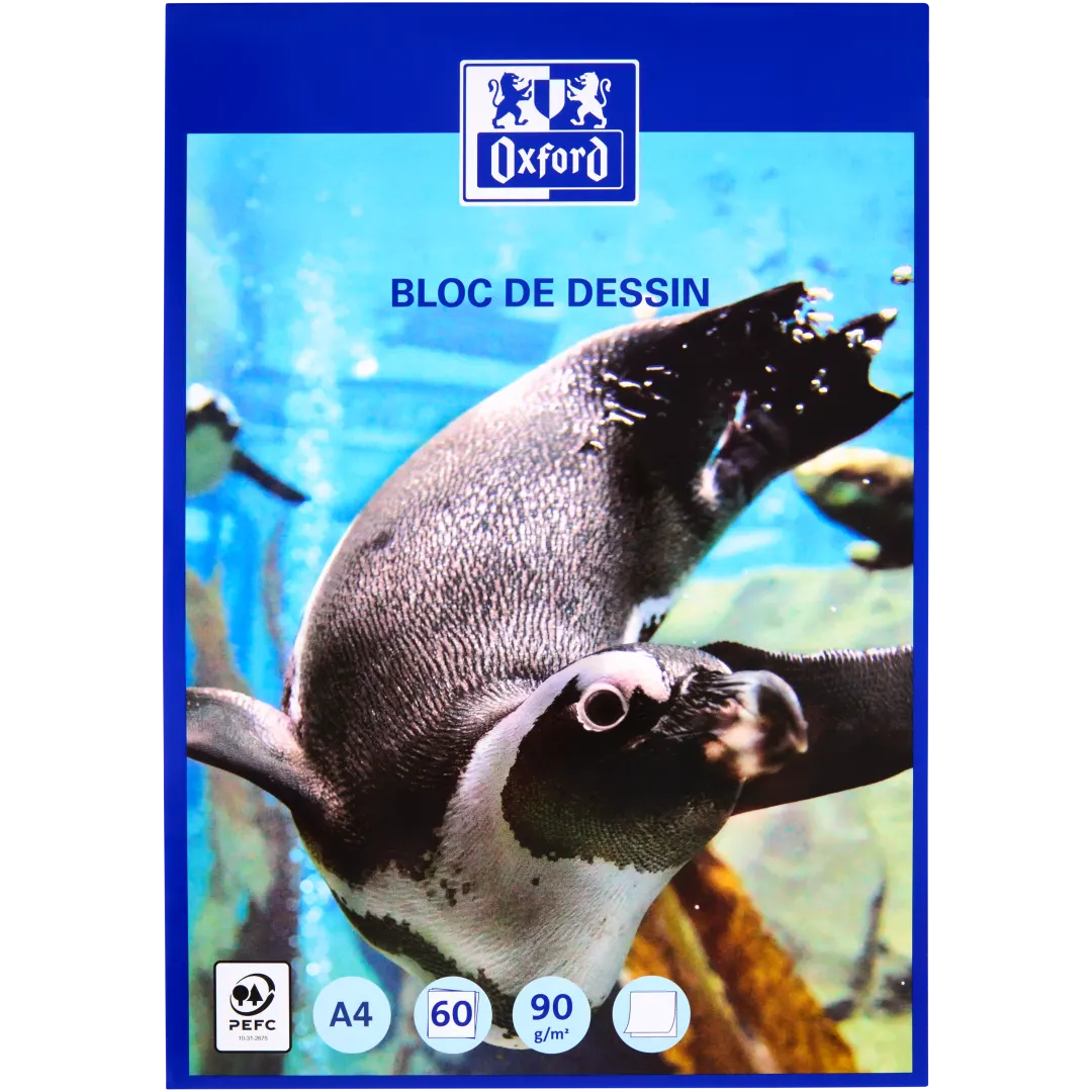 Bloc de papier dessin A4 Oxford